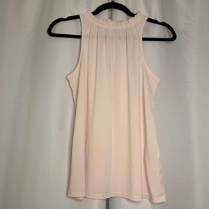 Banana Republic Women's Blush Pink Tank with Cinched-Neck Summer Top XS
